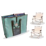 [MOSSY] Folding Chair Carry Bag - Holds 2 Chairs, High-Quality Poly 600D PVC, Simple & Convenient Camping Accessory Storage - Made in Korea